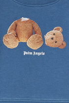سويت شيرت بياقة ضيقة بطبعات الدب تيدي للأطفال